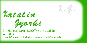 katalin gyorki business card